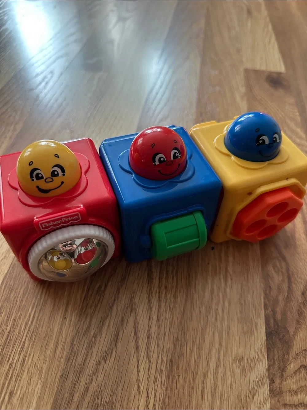 Stacking ABC Blocks Toy in Yellow, Red, Blue